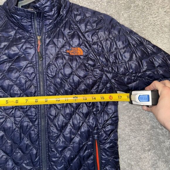 The North Face Thermoball Puffer Jacket Insulated Quilted Full Zip Size XS Navy - Picture 12 of 13